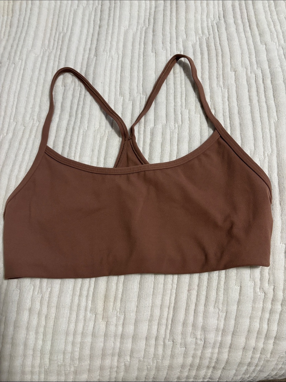 Vuori Brown Seamless Racerback Bralette